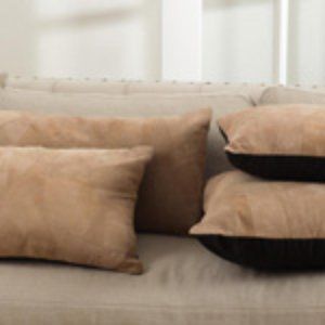 Classic Leather Filled Lumbar Throw Pillow, 3 Sizes Available